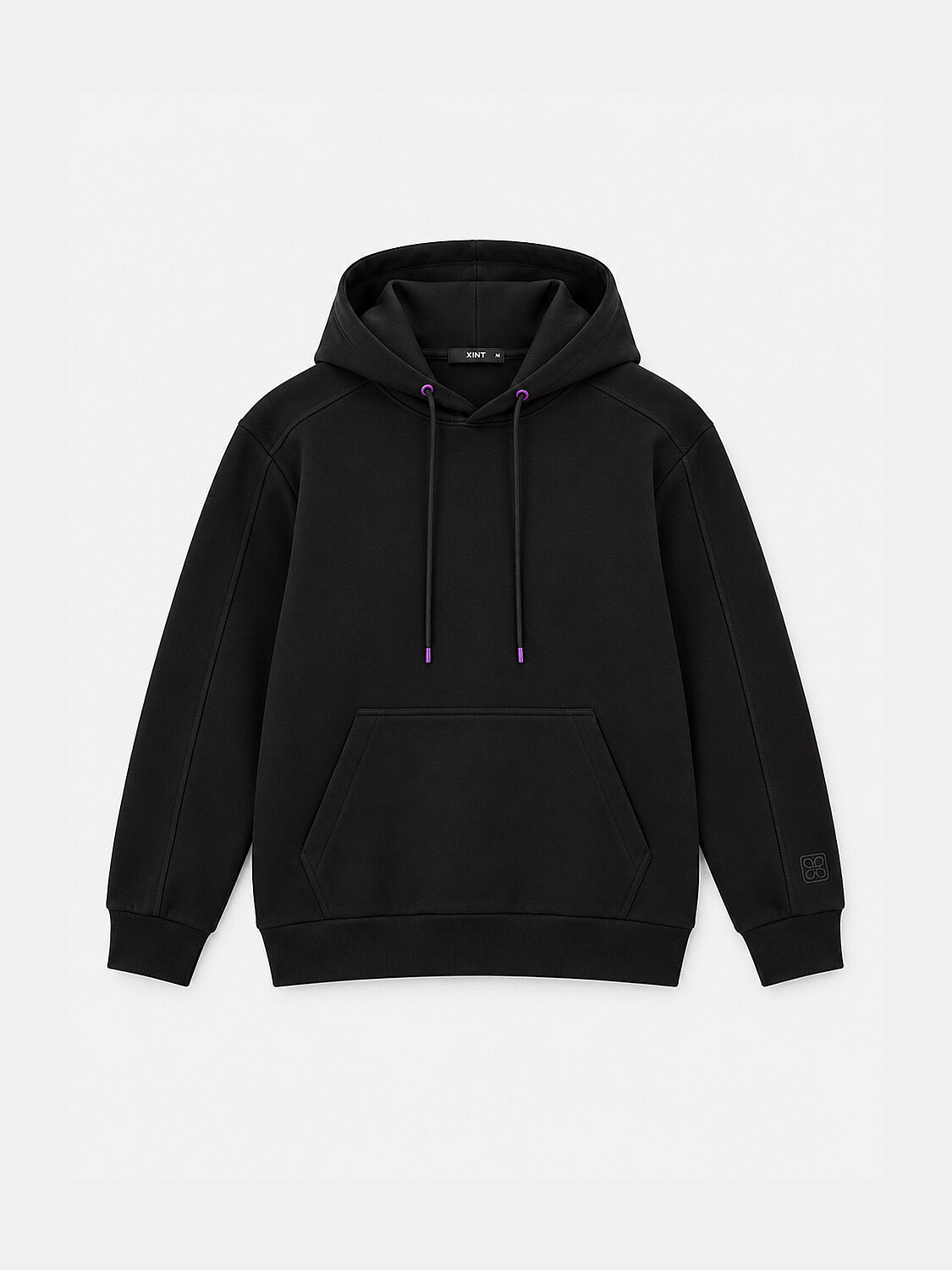 Siyah Regular Fit Kapüşonlu Pamuklu Sweatshirt - 1
