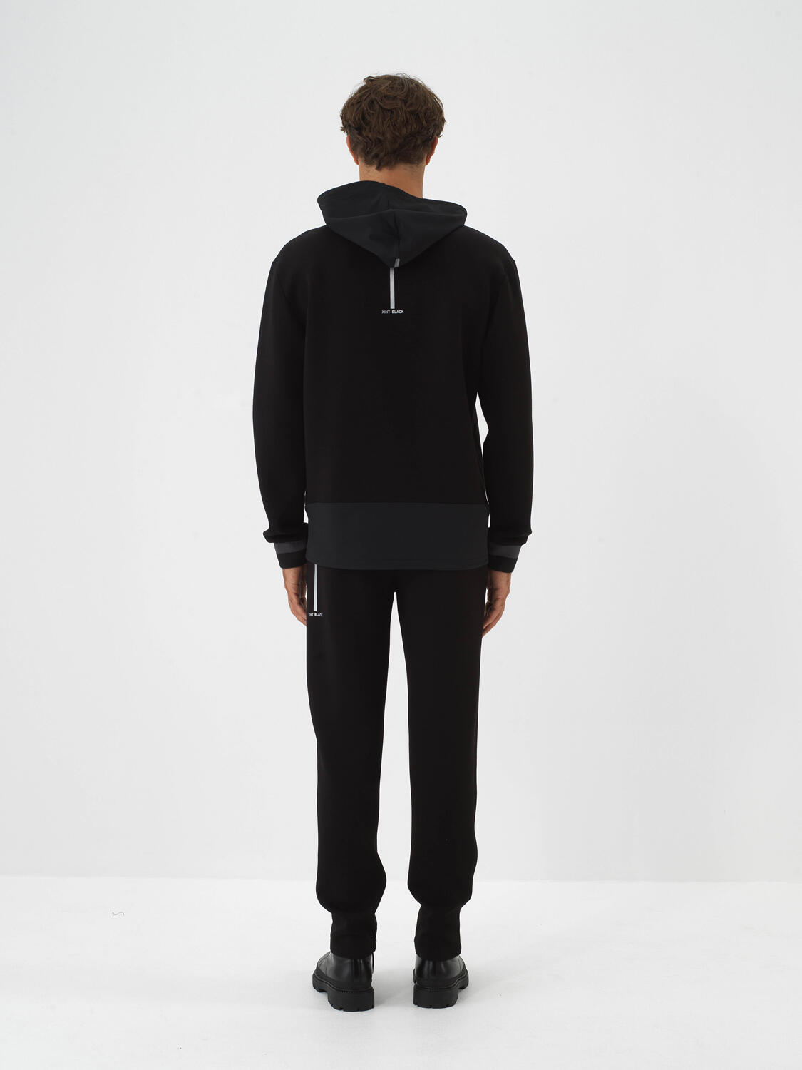 Siyah Pamuk Dokulu Regular Fit Sweatshirt - 5