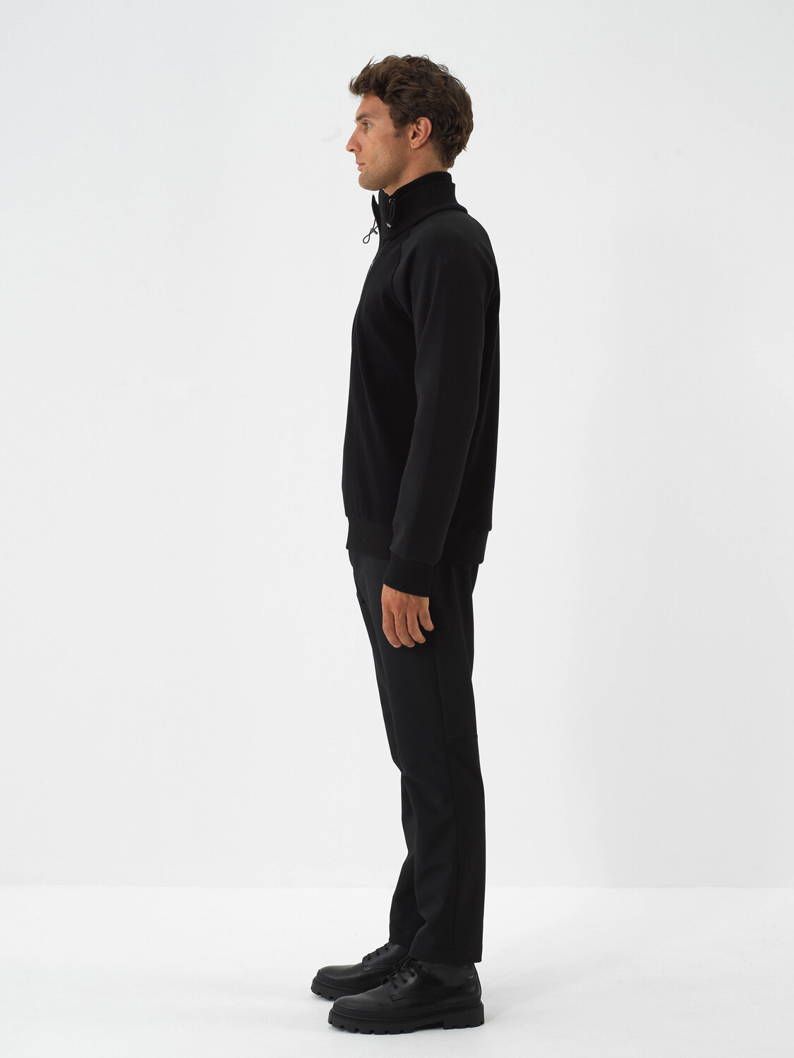 Siyah Pamuk Dokulu Regular Fit Sweatshirt - Xint