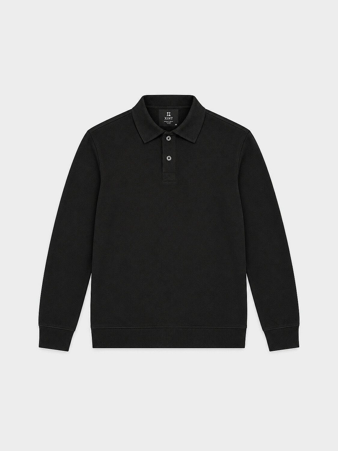 Siyah Pamuk Dokulu Regular Fit Sweatshirt