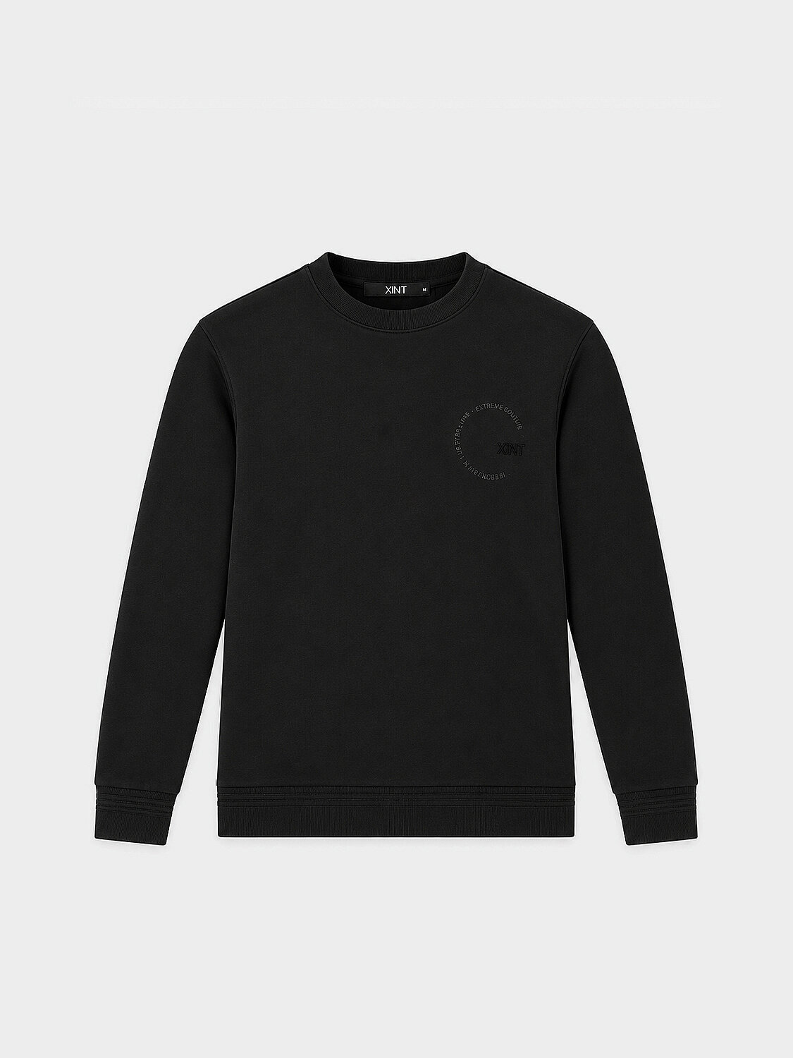 Siyah Pamuk Dokulu Regular Fit Sweatshirt