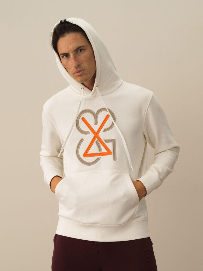 Xint Toptan Ekru Pamuk Dokulu Regular Fit Sweatshirt