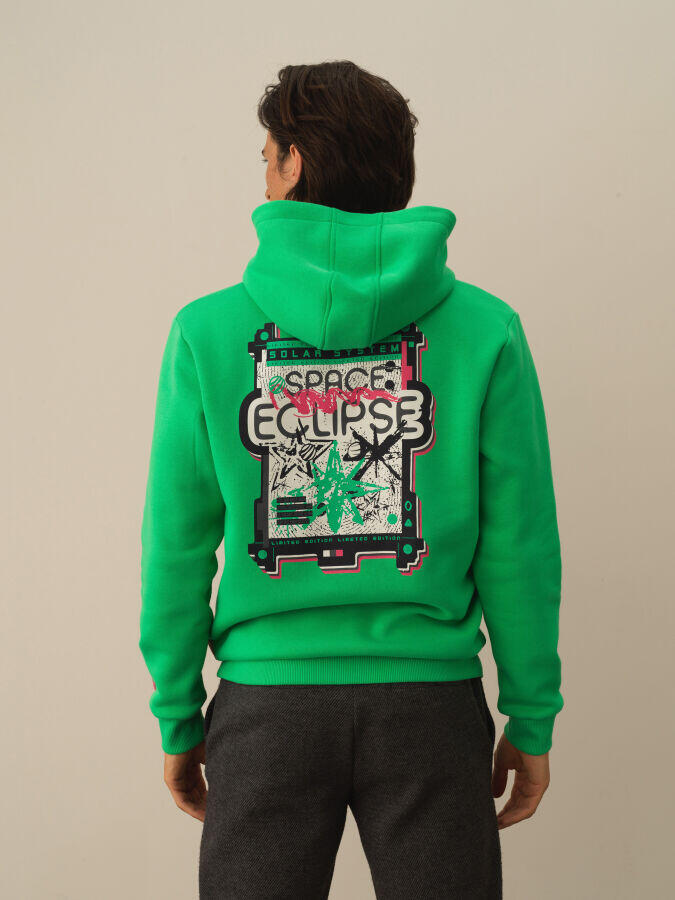 Xint Toptan Yeşil Pamuk Dokulu Regular Fit Sweatshirt