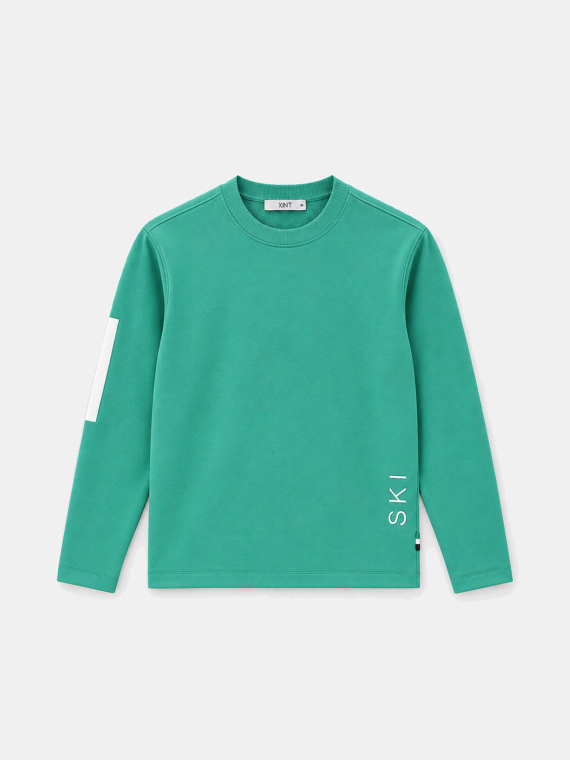 Yeşil Regular Fit Bisiklet Yaka Pamuklu Sweatshirt - 1