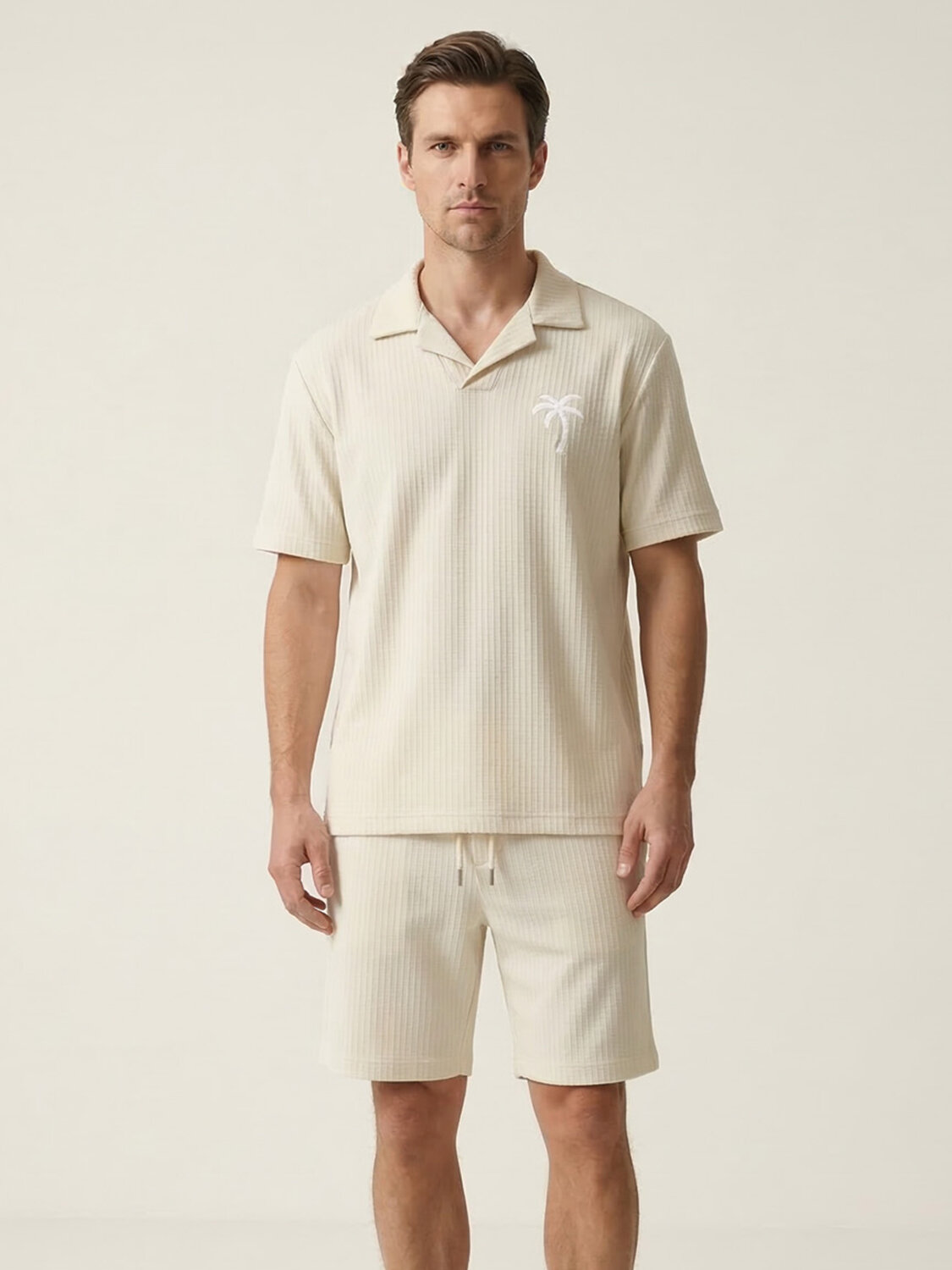 Bej Doğal Dökümlü Regular Fit Tişört