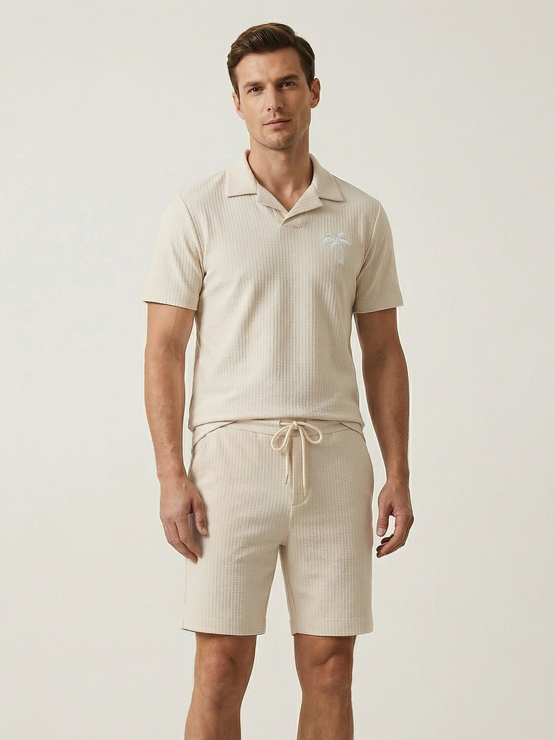 Bej Doğal Dökümlü Regular Fit Tişört