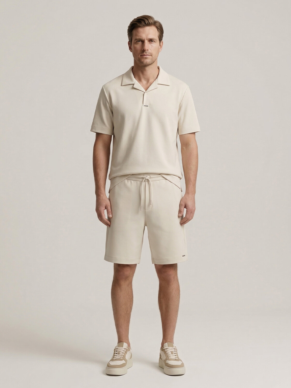 Bej Doğal Dökümlü Regular Fit Tişört (1)