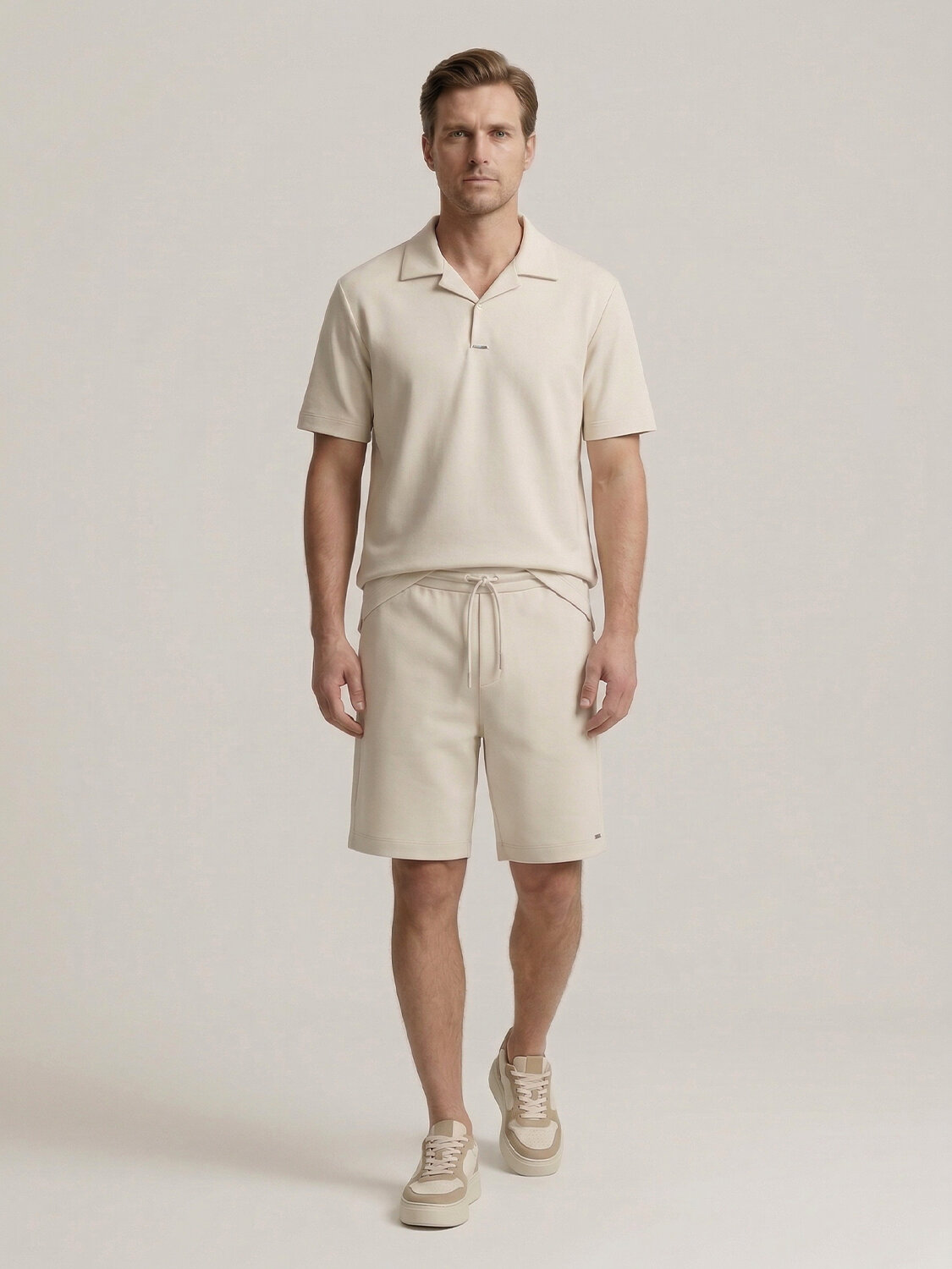 Bej Doğal Dökümlü Regular Fit Tişört - 4