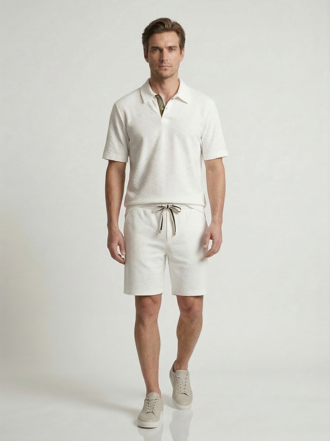 Beyaz Doğal Dökümlü Regular Fit Tişört (1)