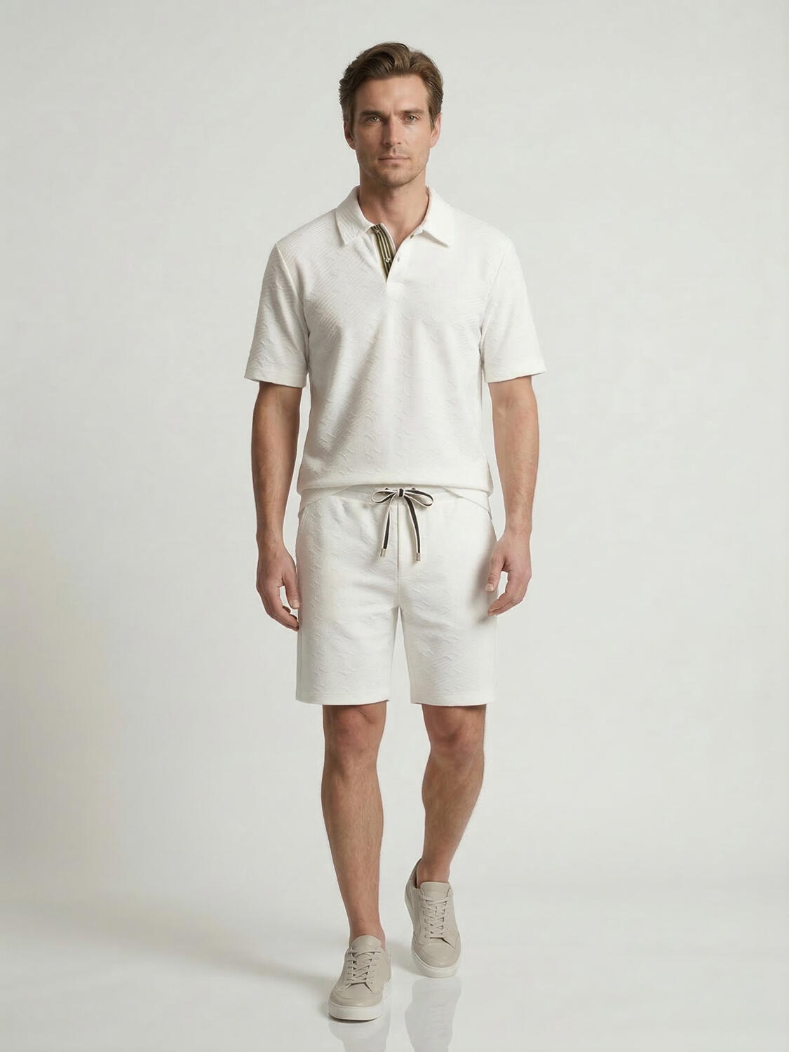 Beyaz Doğal Dökümlü Regular Fit Tişört - 2