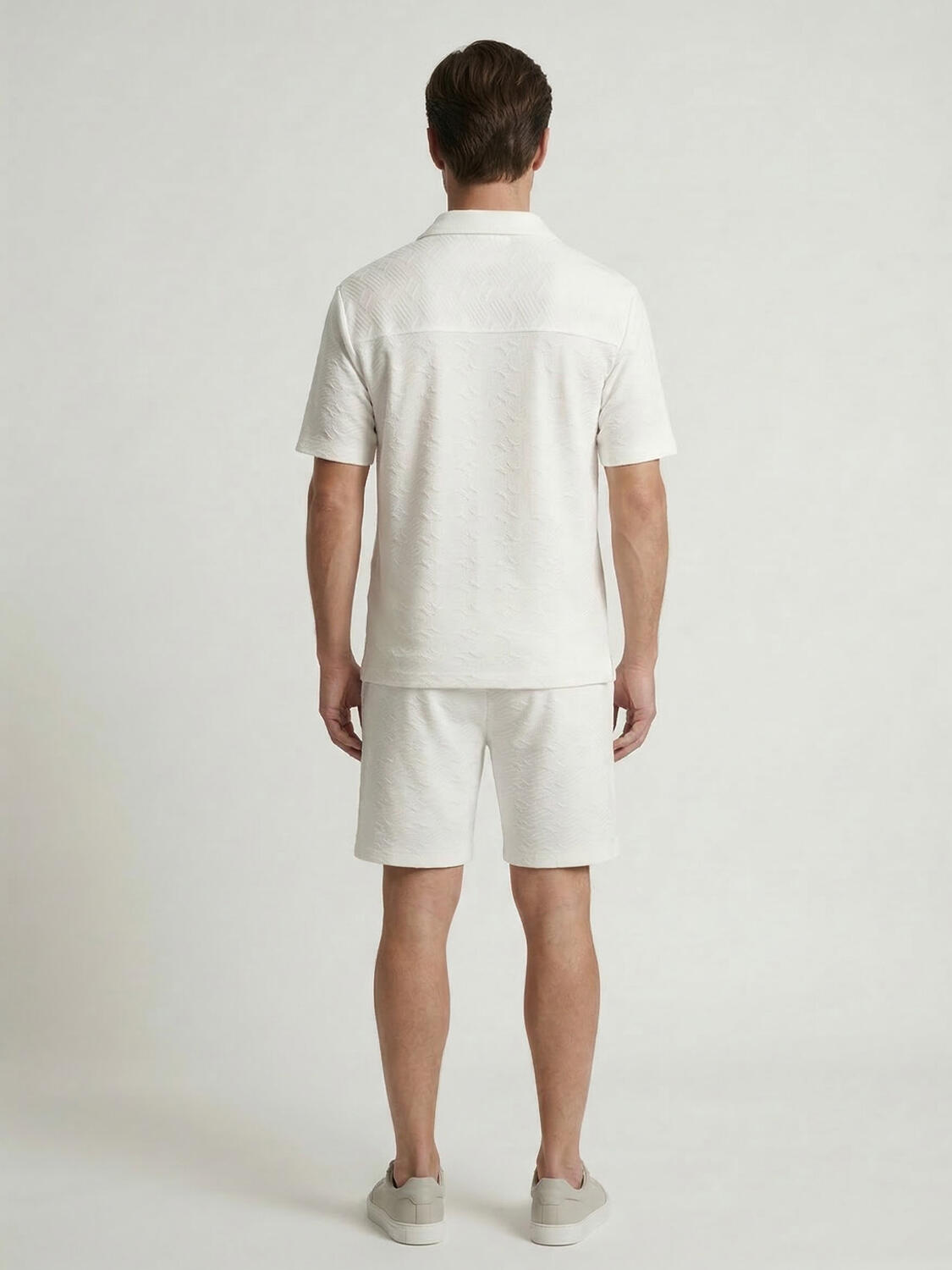 Beyaz Doğal Dökümlü Regular Fit Tişört - 4