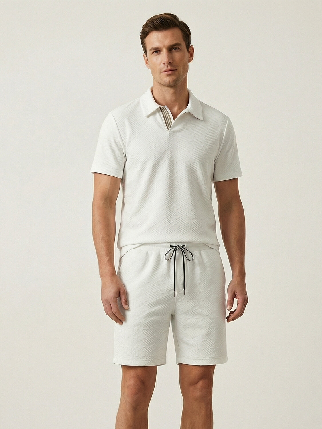 Beyaz Doğal Dökümlü Regular Fit Tişört