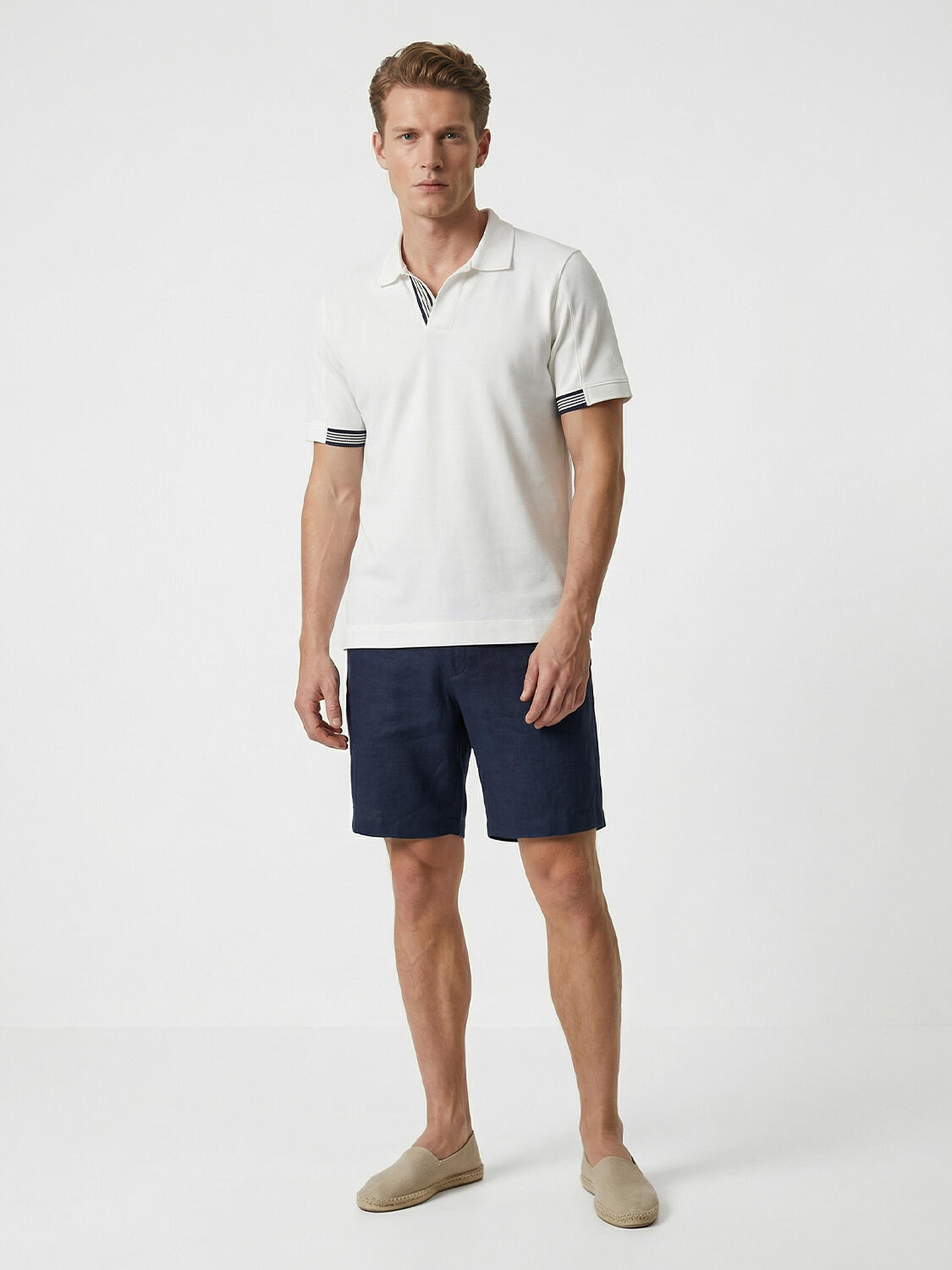 Beyaz Pamuk Dokulu Regular Fit Tişört - 2