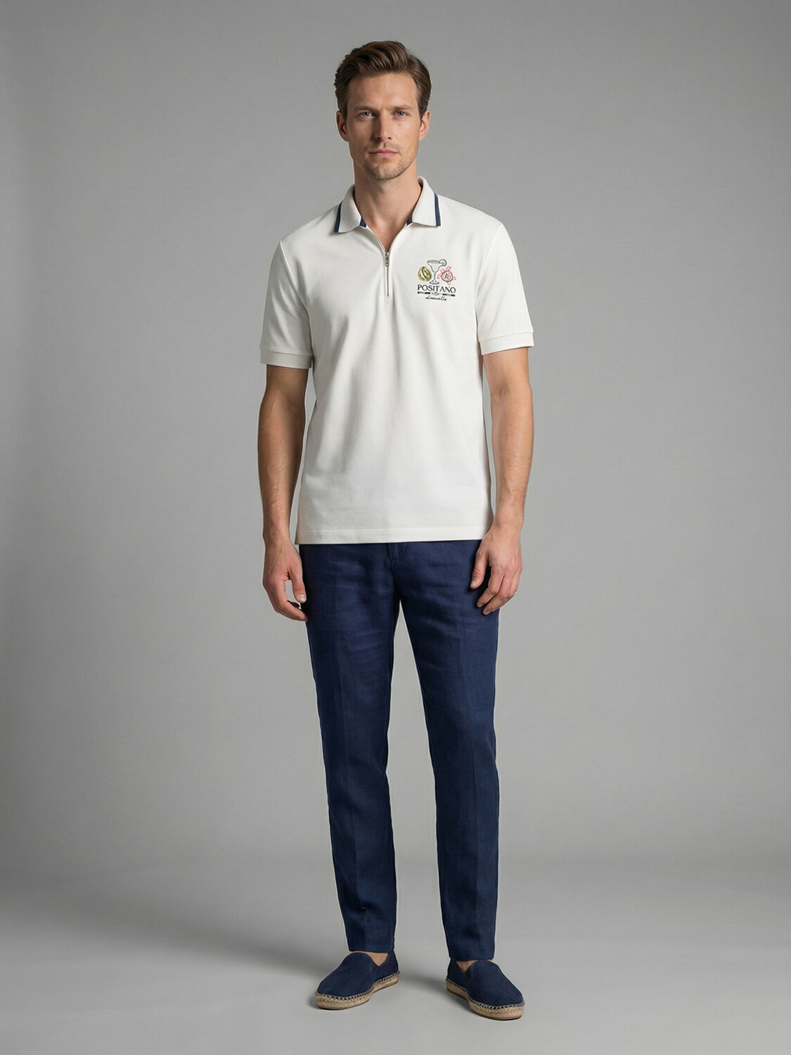 Beyaz Pamuk Dokulu Regular Fit Tişört - 2