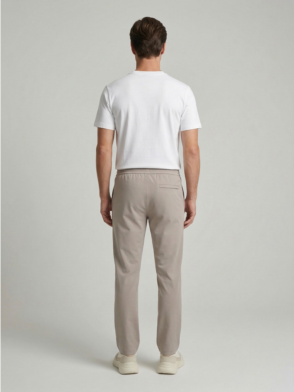 Beyaz Pamuk Dokulu Regular Fit Tişört - 4