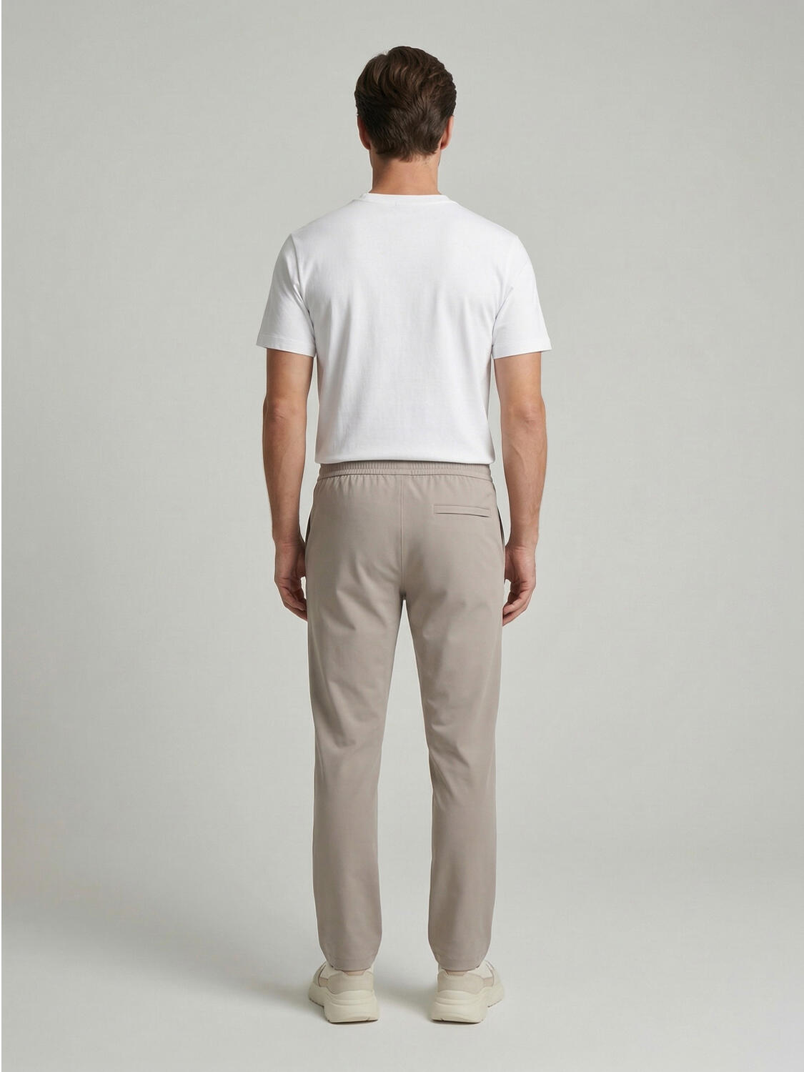 Beyaz Pamuk Dokulu Regular Fit Tişört - 4