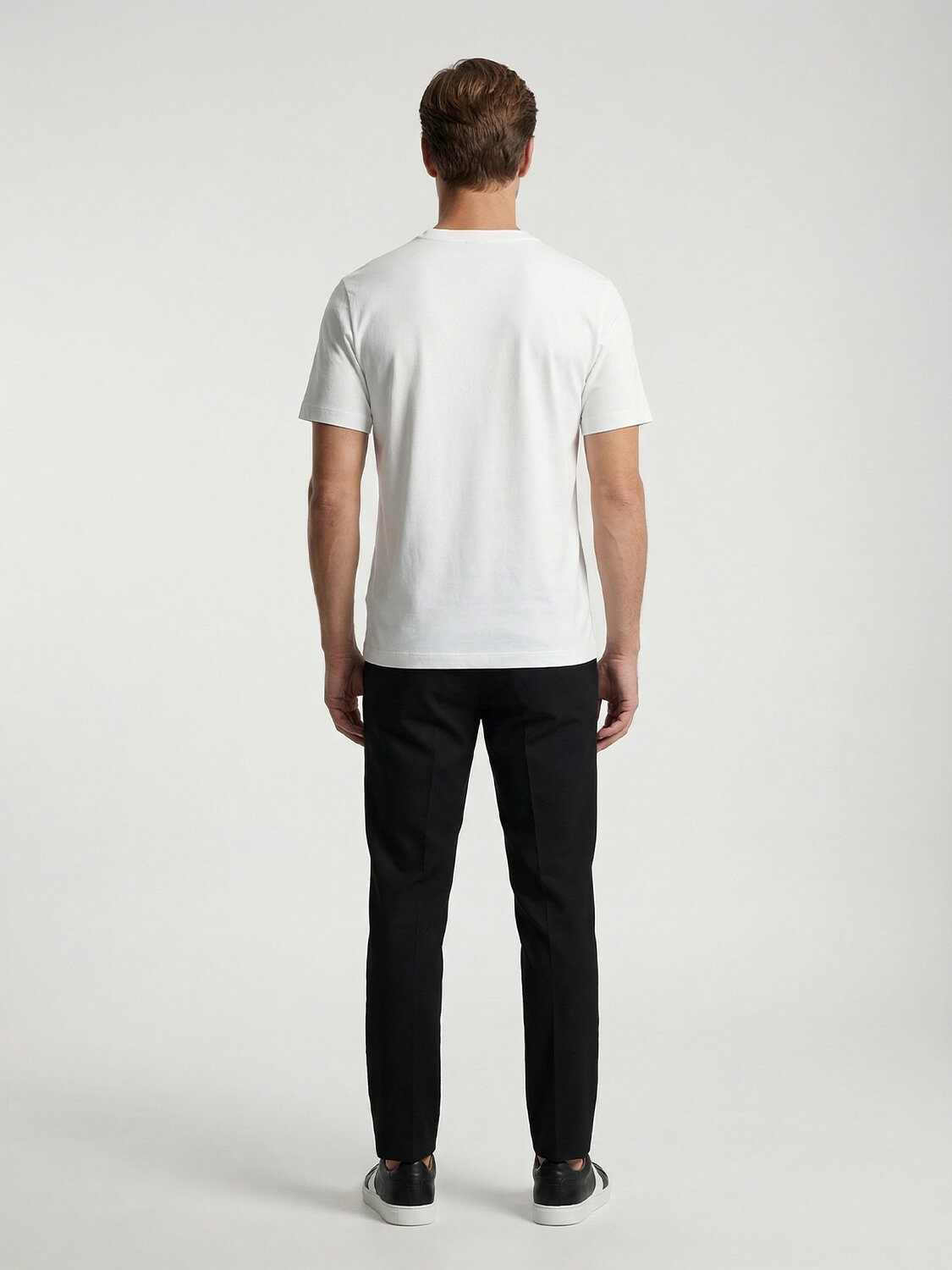 Beyaz Pamuk Dokulu Regular Fit Tişört - 3