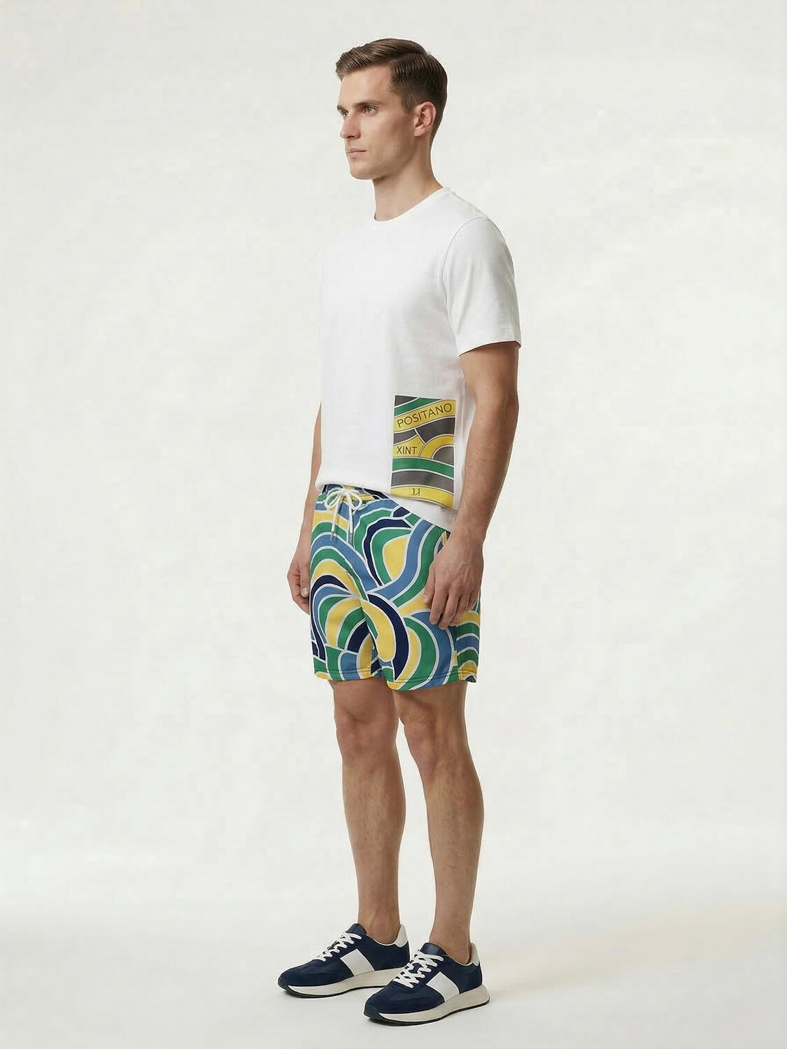 Beyaz Pamuk Dokulu Regular Fit Tişört - 3