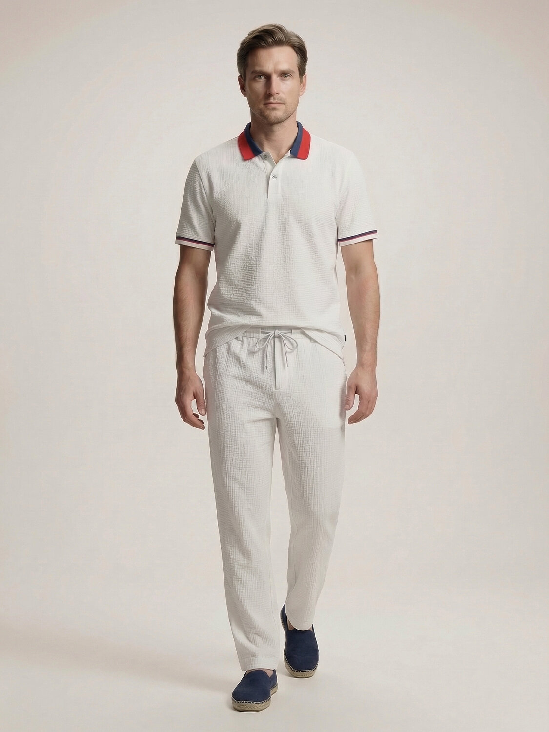 Beyaz Pamuk Dokulu Regular Fit Tişört - 2