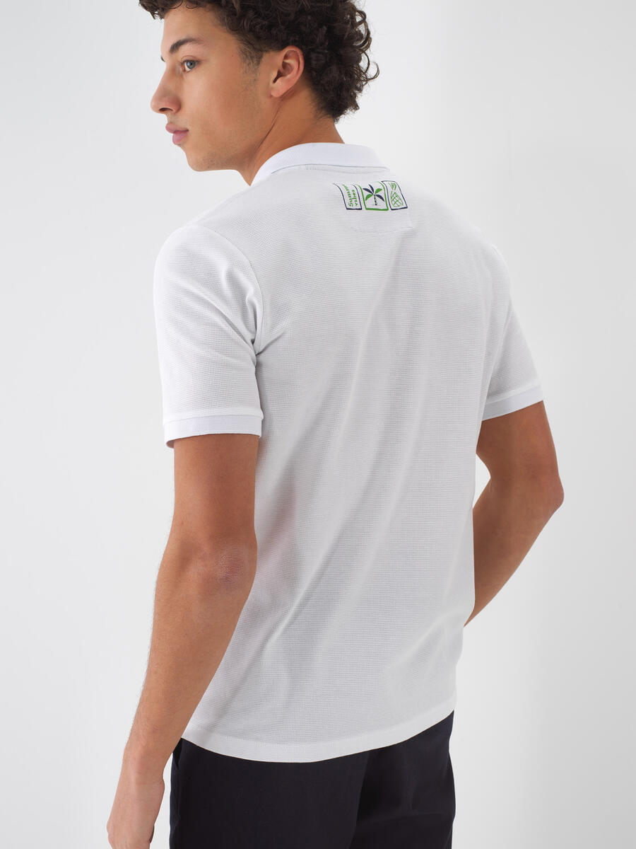 Beyaz Pamuk Dokulu Regular Fit Tişört - 5