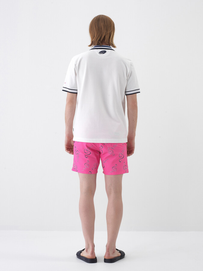 Beyaz Pamuk Dokulu Regular Fit Tişört - 5