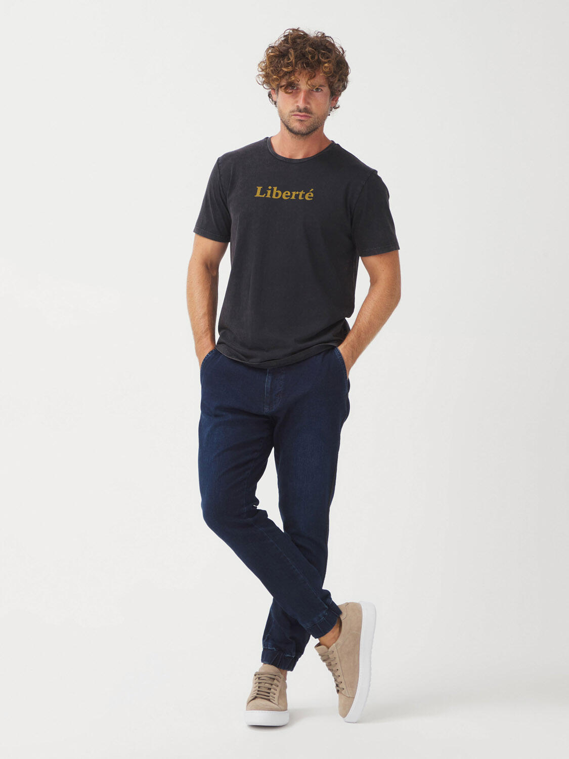 Bisiklet Yaka %100 Pamuklu Slim Fit Baskılı Tişört