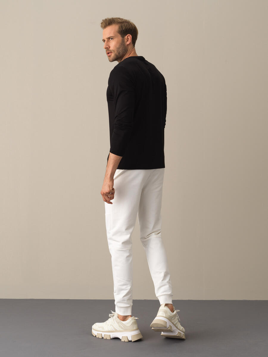 Siyah Modal Dokulu Modal Basic Tişört - 4