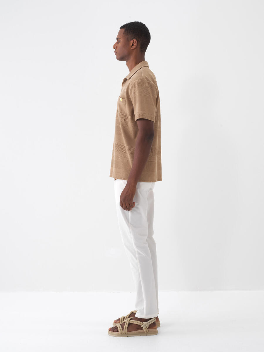 Camel Doğal Dökümlü Regular Fit Tişört - 4