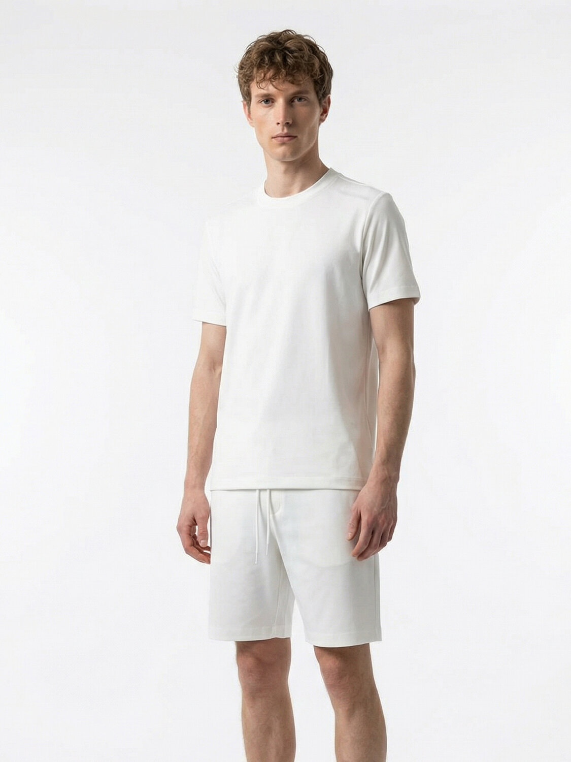 Ekru Doğal Akışlı Regular Fit Tişört - 2