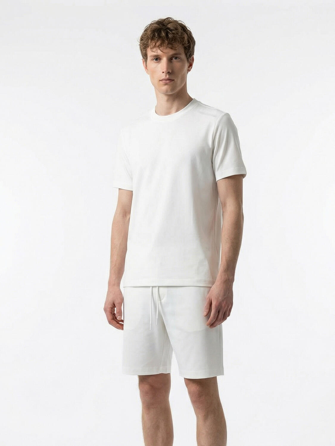 Ekru Doğal Akışlı Regular Fit Tişört - 2