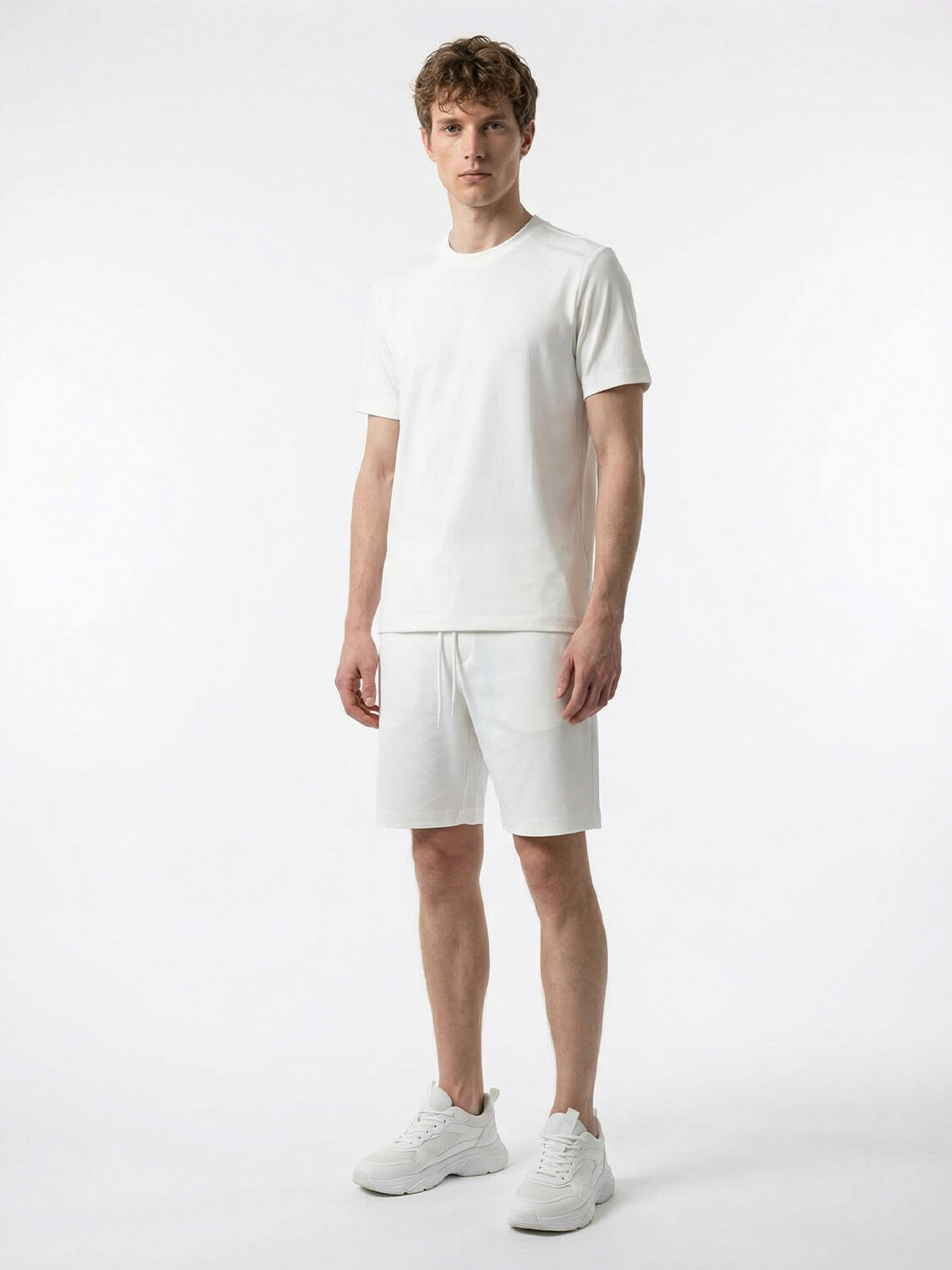 Ekru Doğal Akışlı Regular Fit Tişört - 3