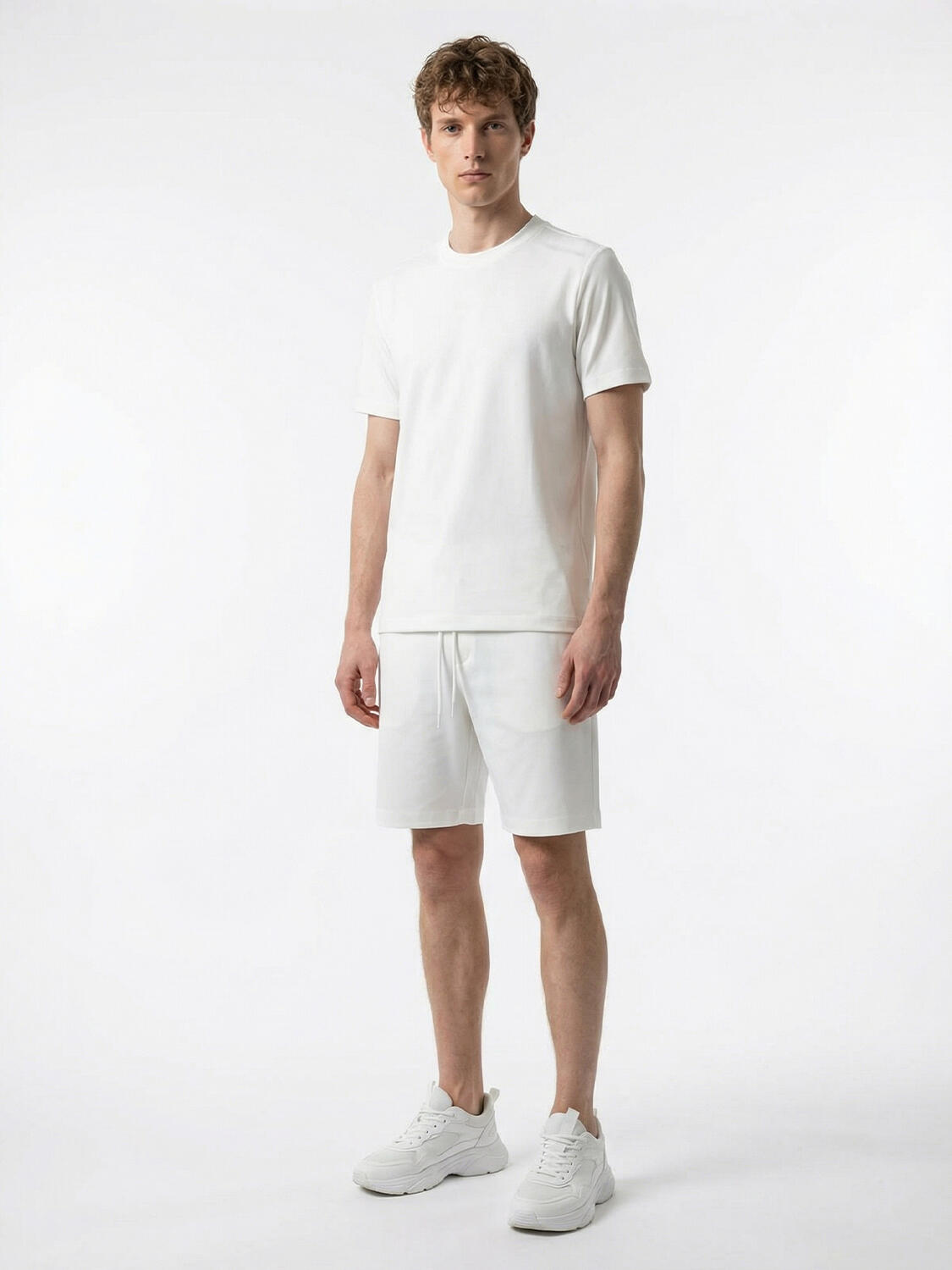 Ekru Doğal Akışlı Regular Fit Tişört - 3