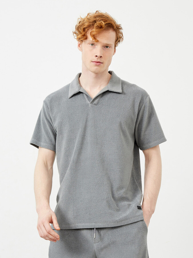 Gri Oversize Pamuklu Havlu Tişört