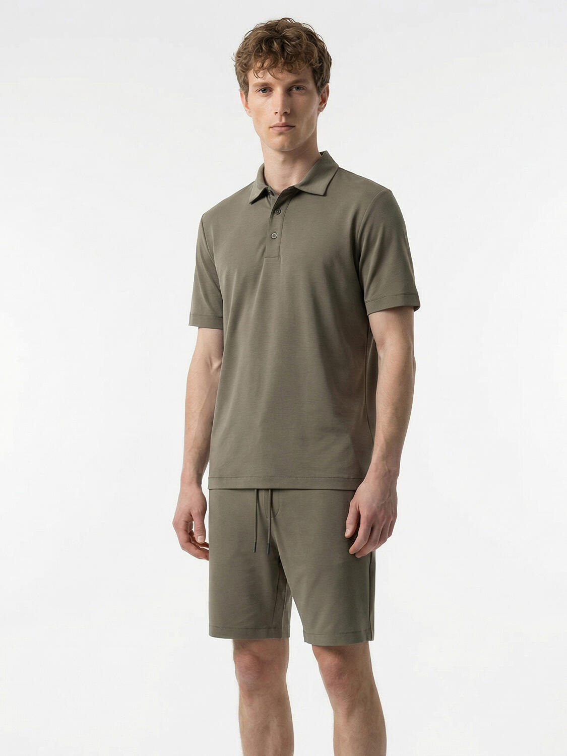 Haki Doğal Akışlı Regular Fit Tişört - 1