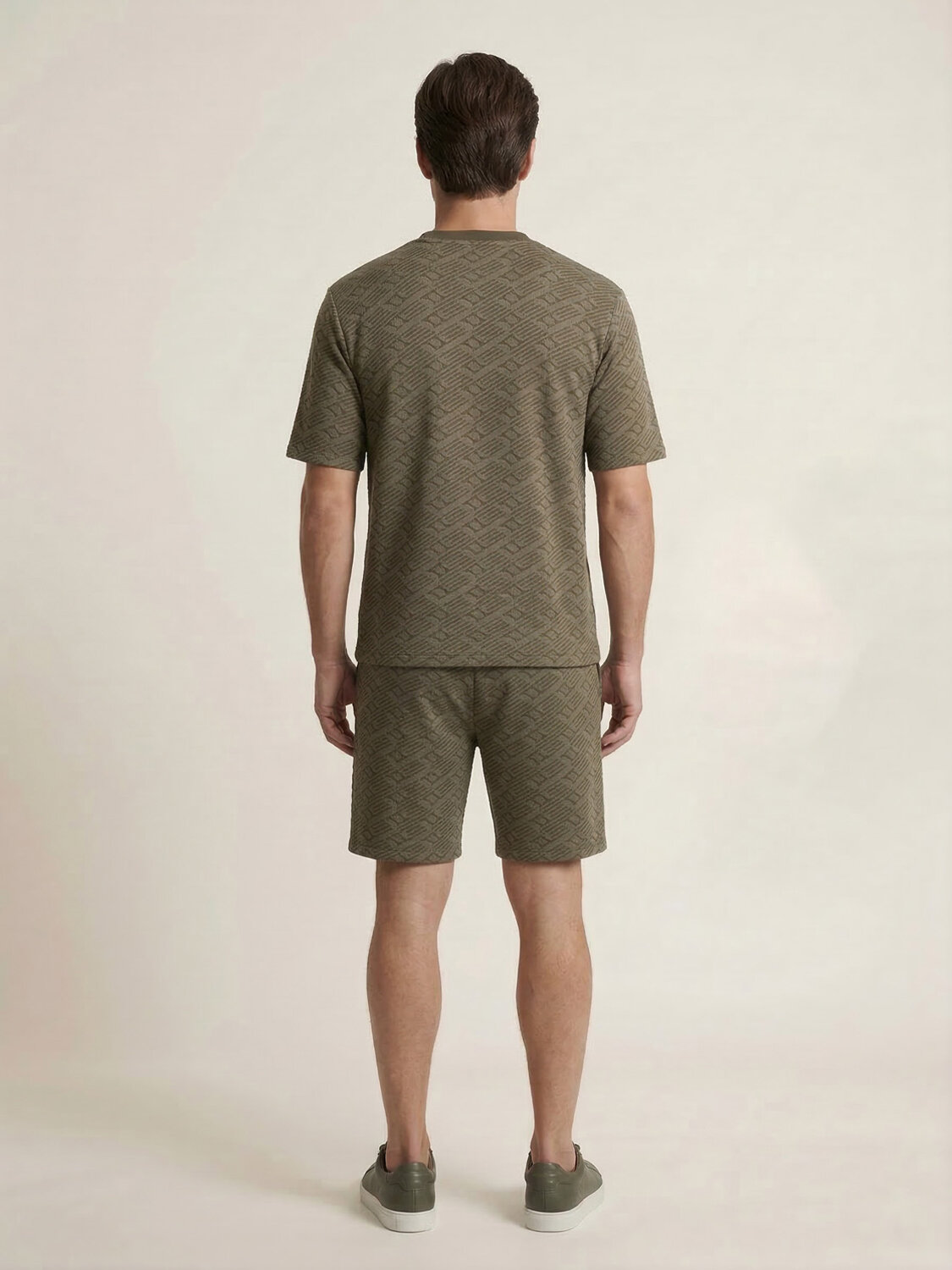 Haki Doğal Dökümlü Regular Fit Tişört - 4