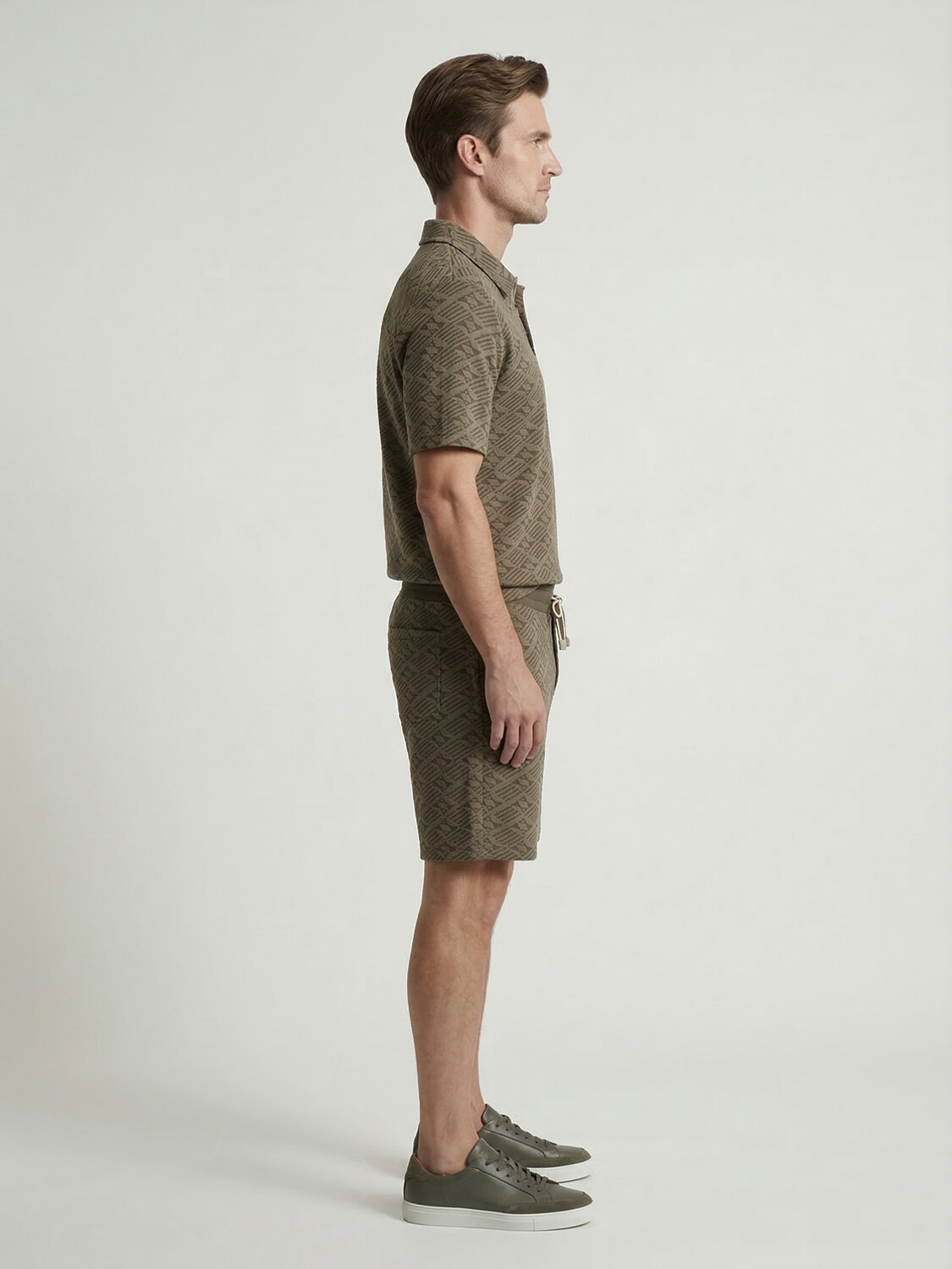 Haki Doğal Dökümlü Regular Fit Tişört - 3