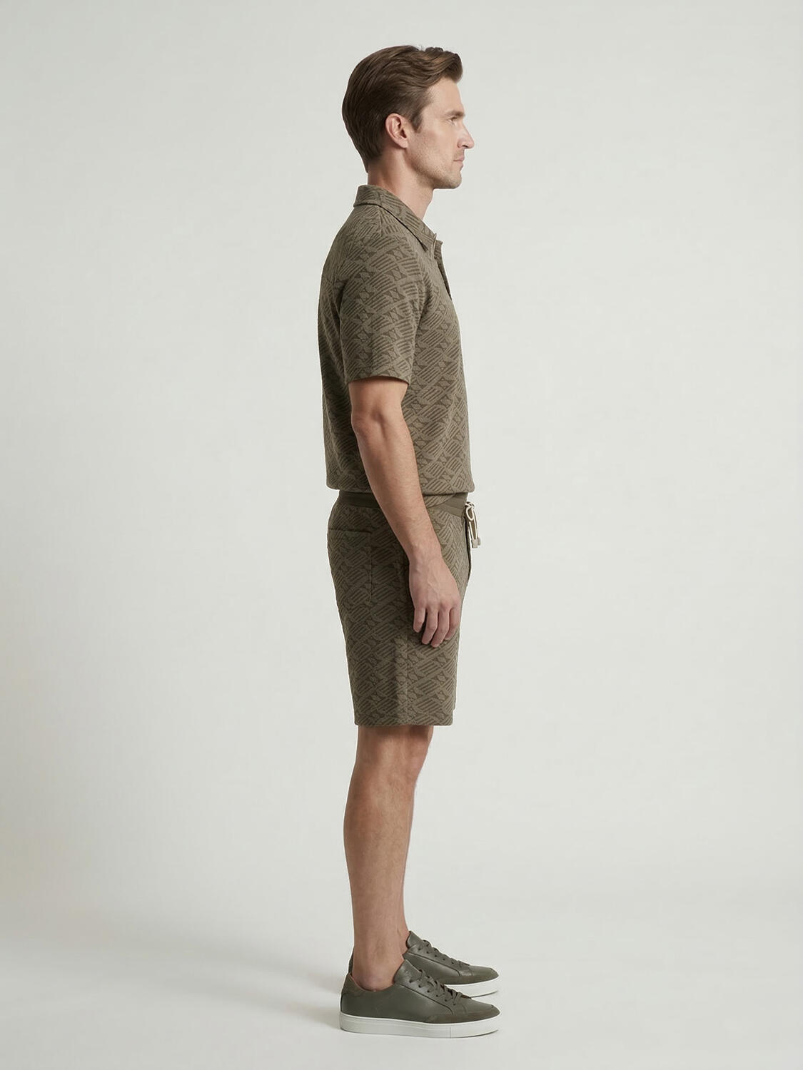 Haki Doğal Dökümlü Regular Fit Tişört - 3