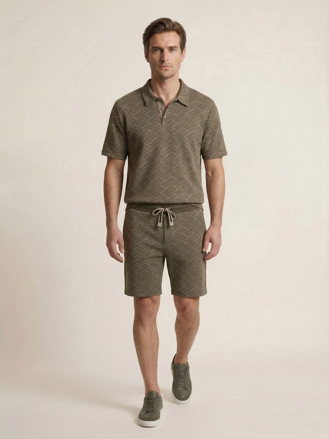 Haki Doğal Dökümlü Regular Fit Tişört - 2