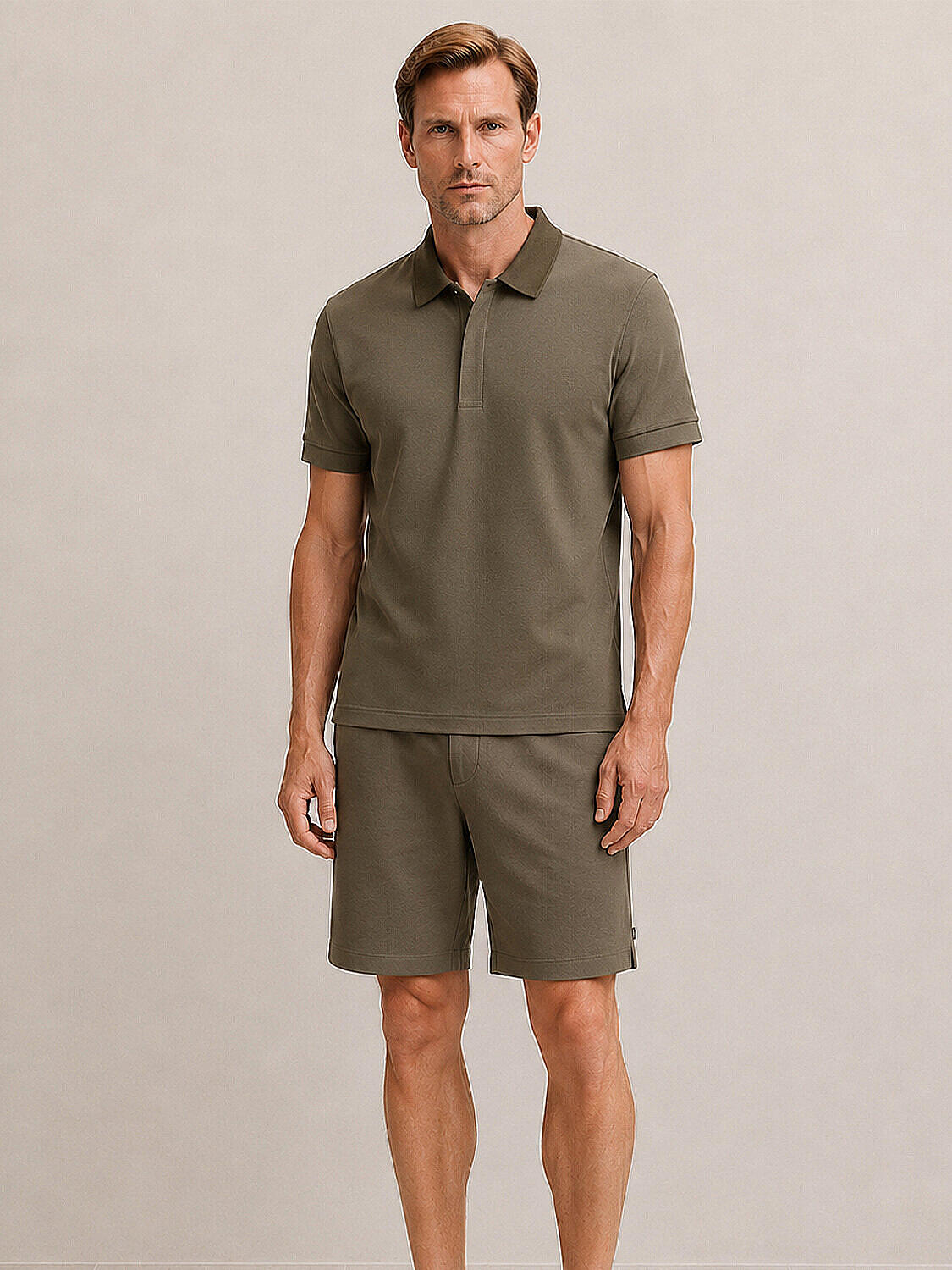 Haki Modal Karışımlı Regular Fit Tişört - 1