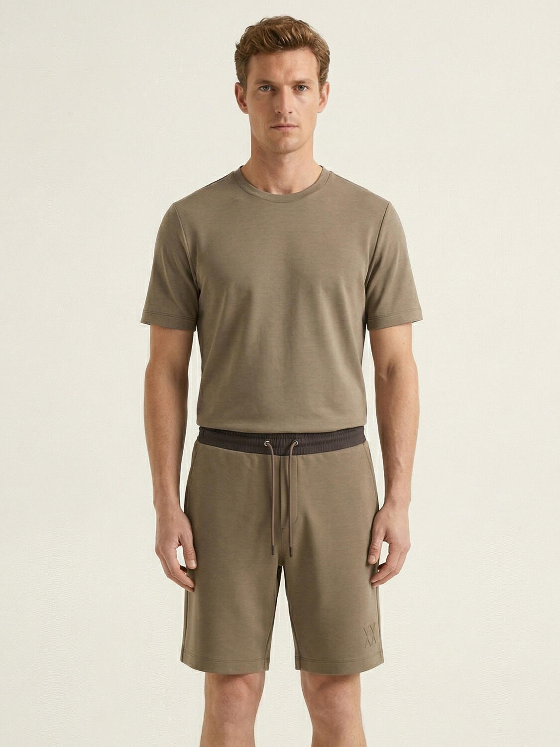 Haki Modal Karışımlı Regular Fit Tişört - 1