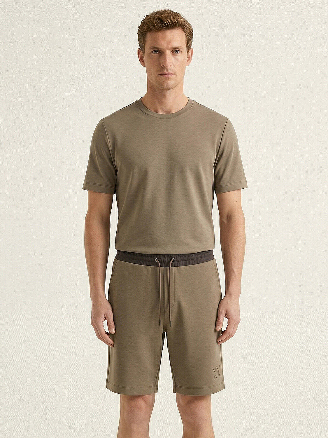 Haki Modal Karışımlı Regular Fit Tişört