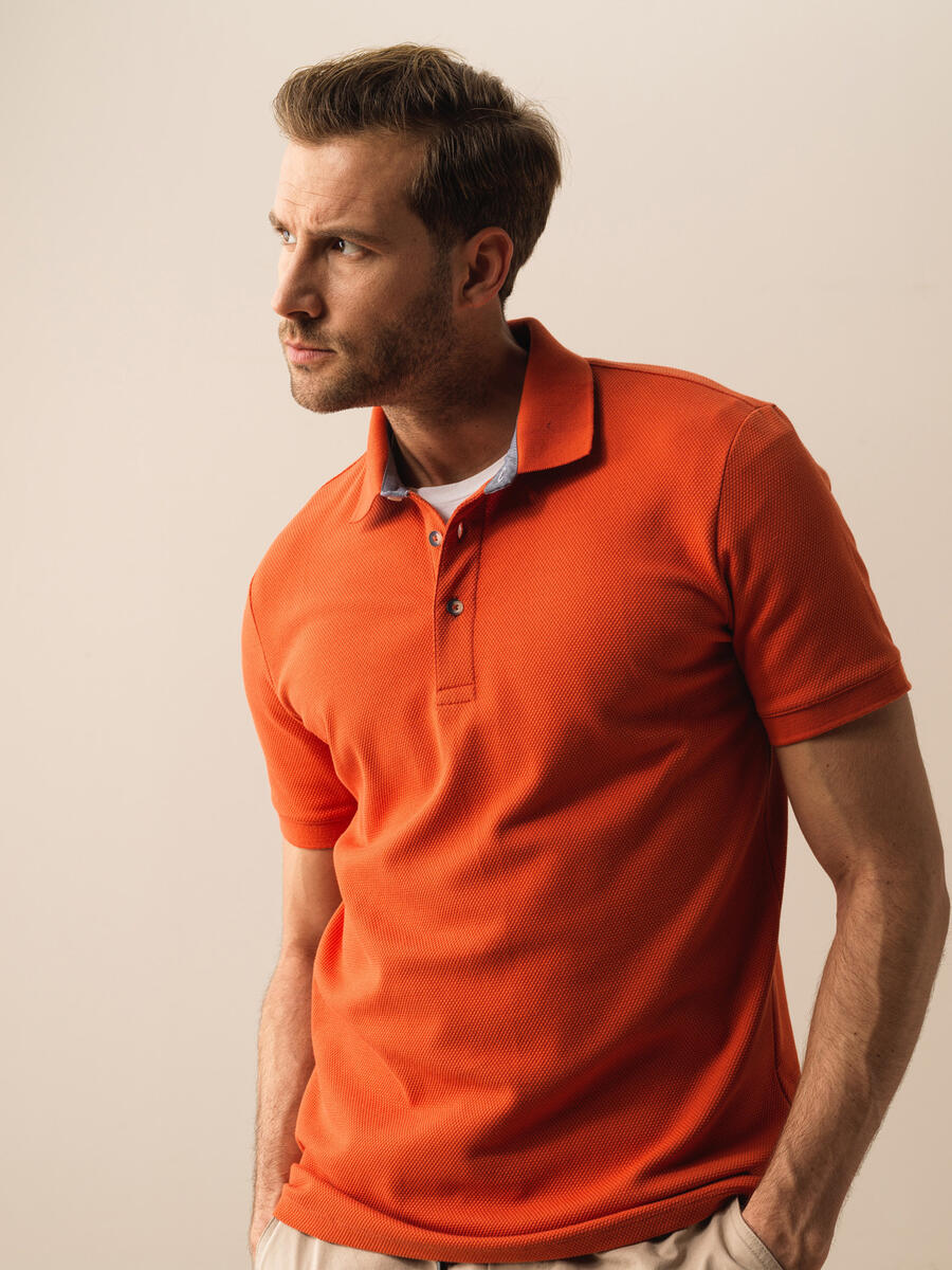 Kiremit Pamuk Dokulu Slim Fit Tişört - 2