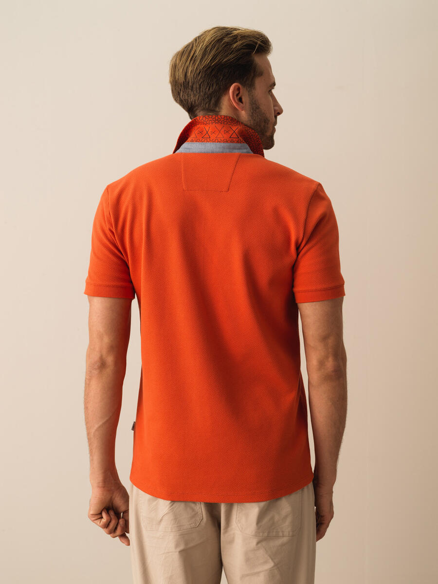 Kiremit Pamuk Dokulu Slim Fit Tişört - 3