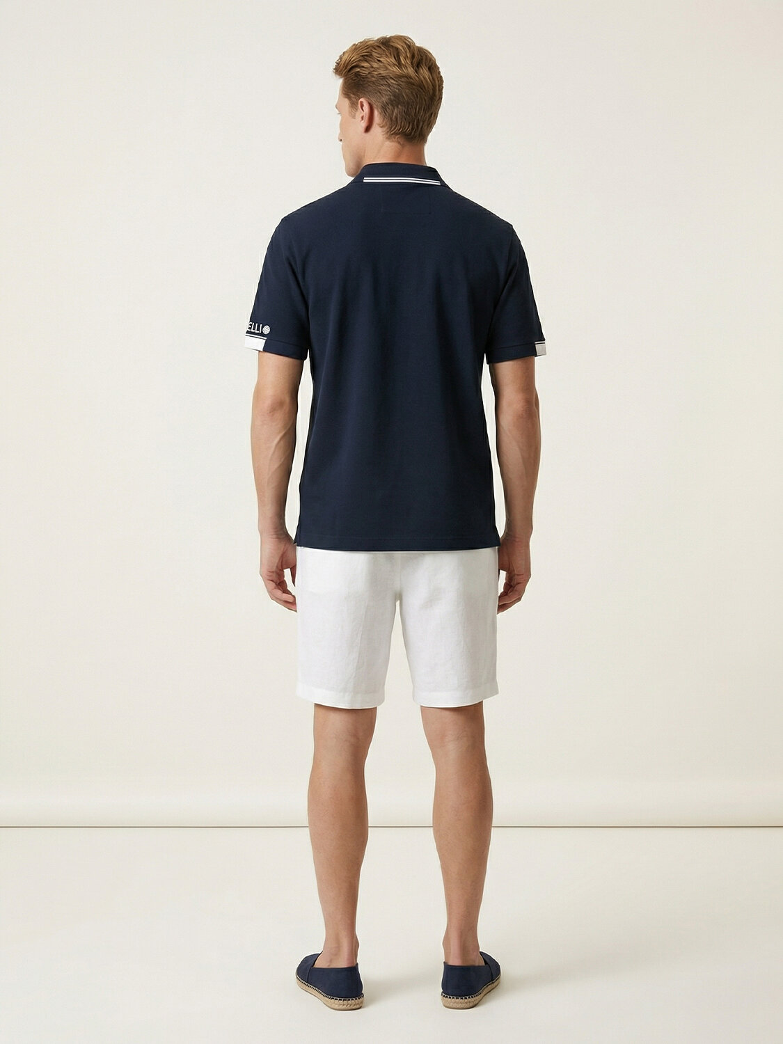 Lacivert Pamuk Dokulu Regular Fit Tişört - 4