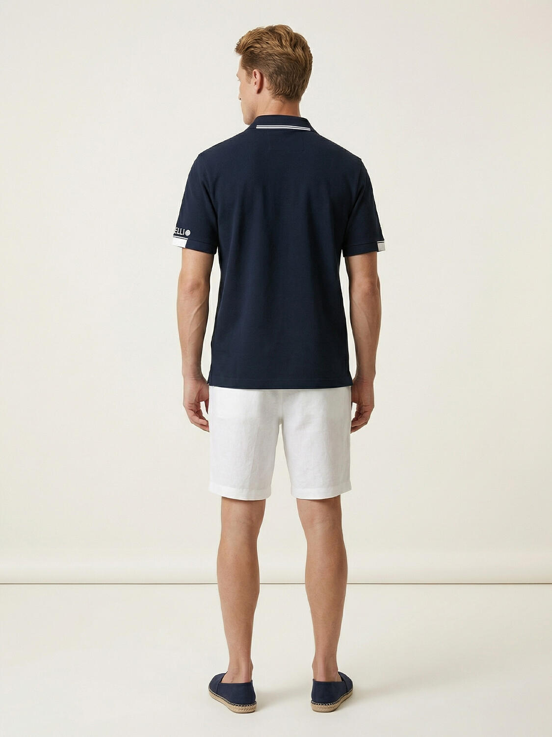 Lacivert Pamuk Dokulu Regular Fit Tişört - 4