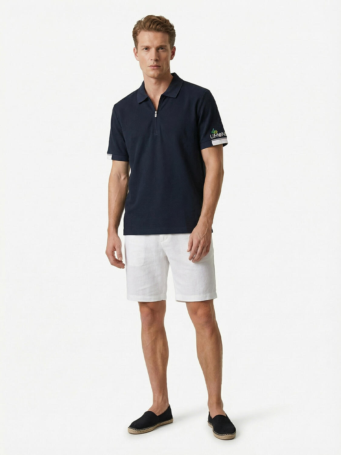 Lacivert Pamuk Dokulu Regular Fit Tişört - 3