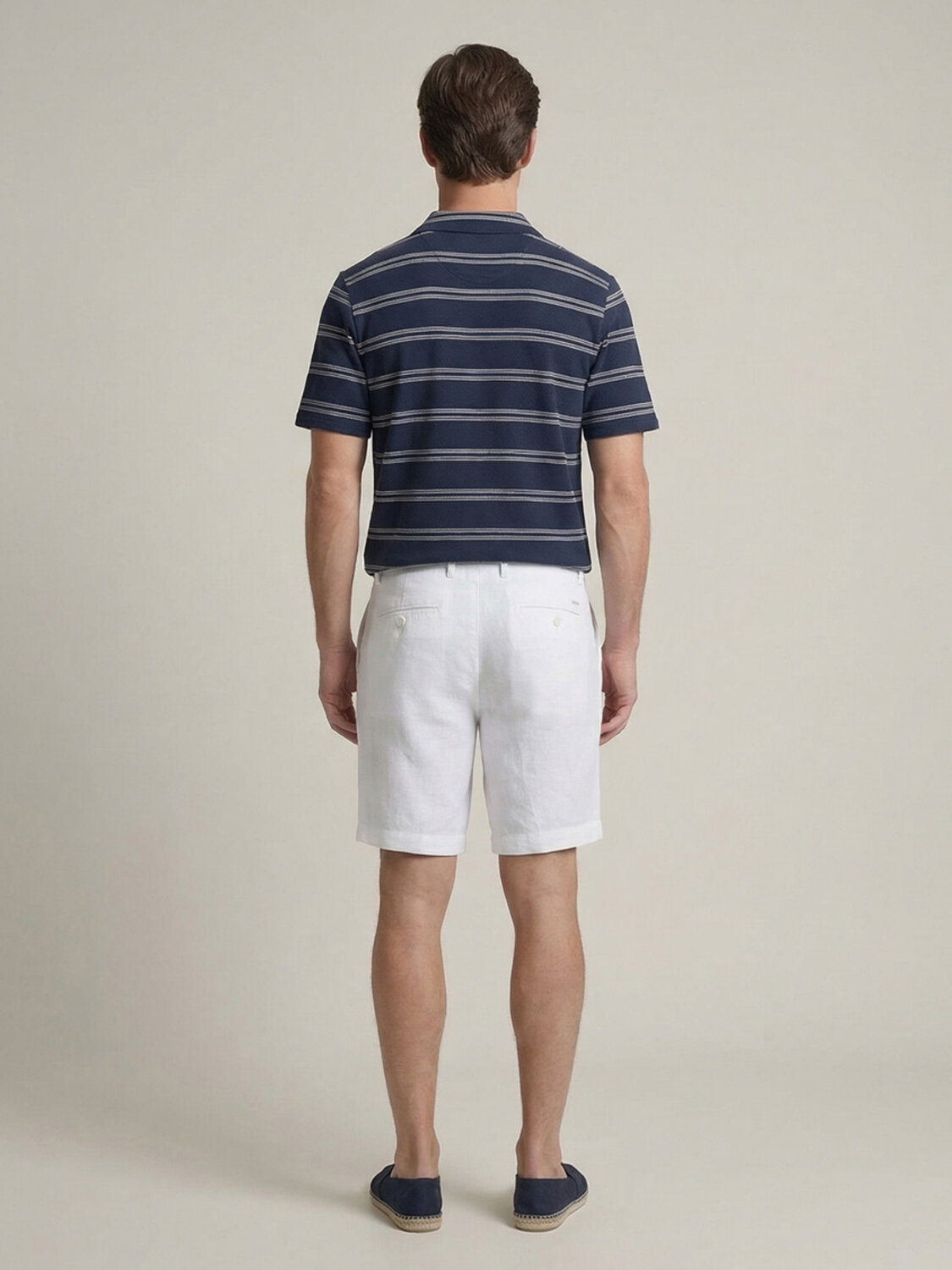 Lacivert Pamuk Dokulu Regular Fit Tişört - 5