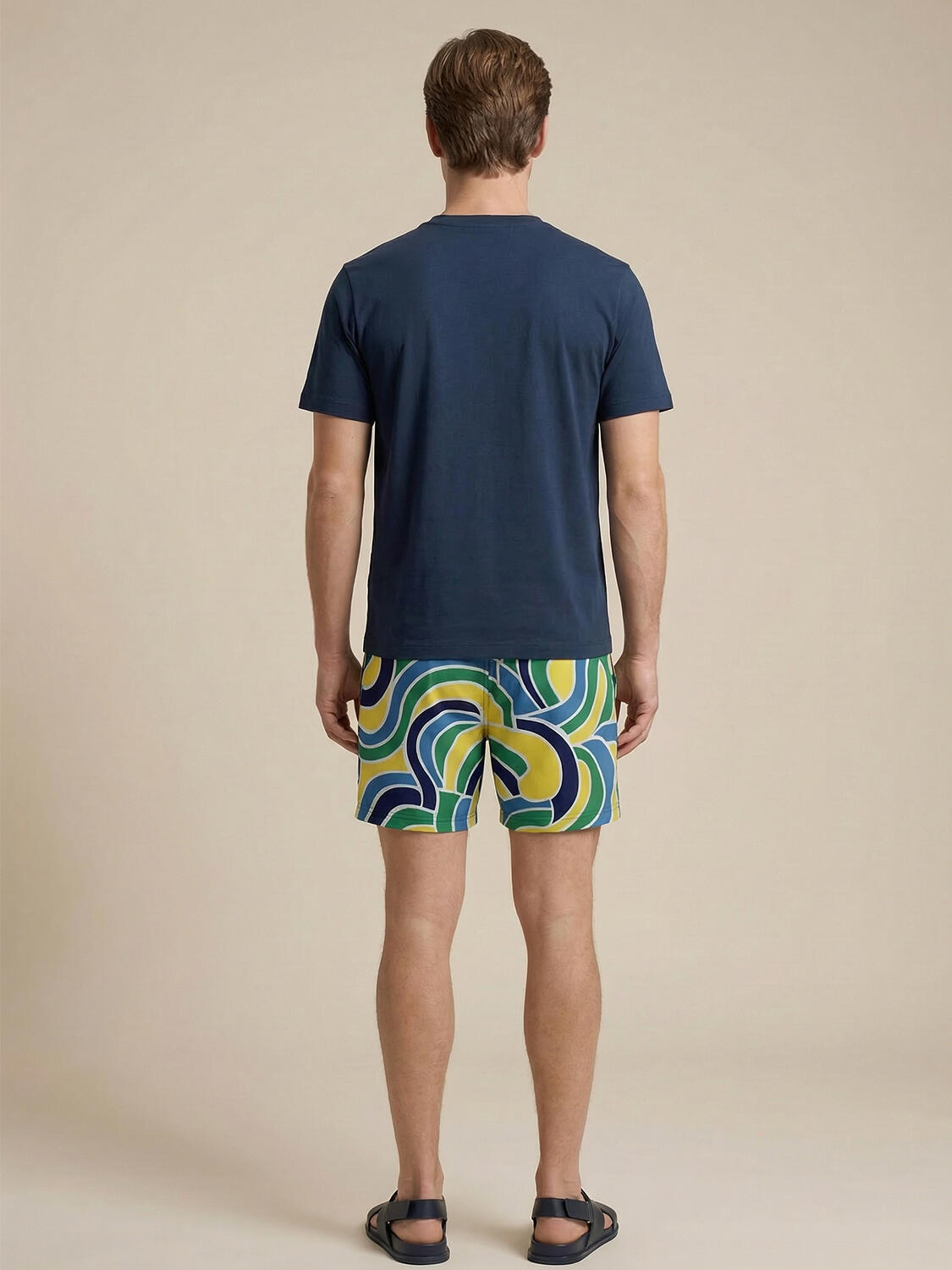 Lacivert Pamuk Dokulu Regular Fit Tişört - 4