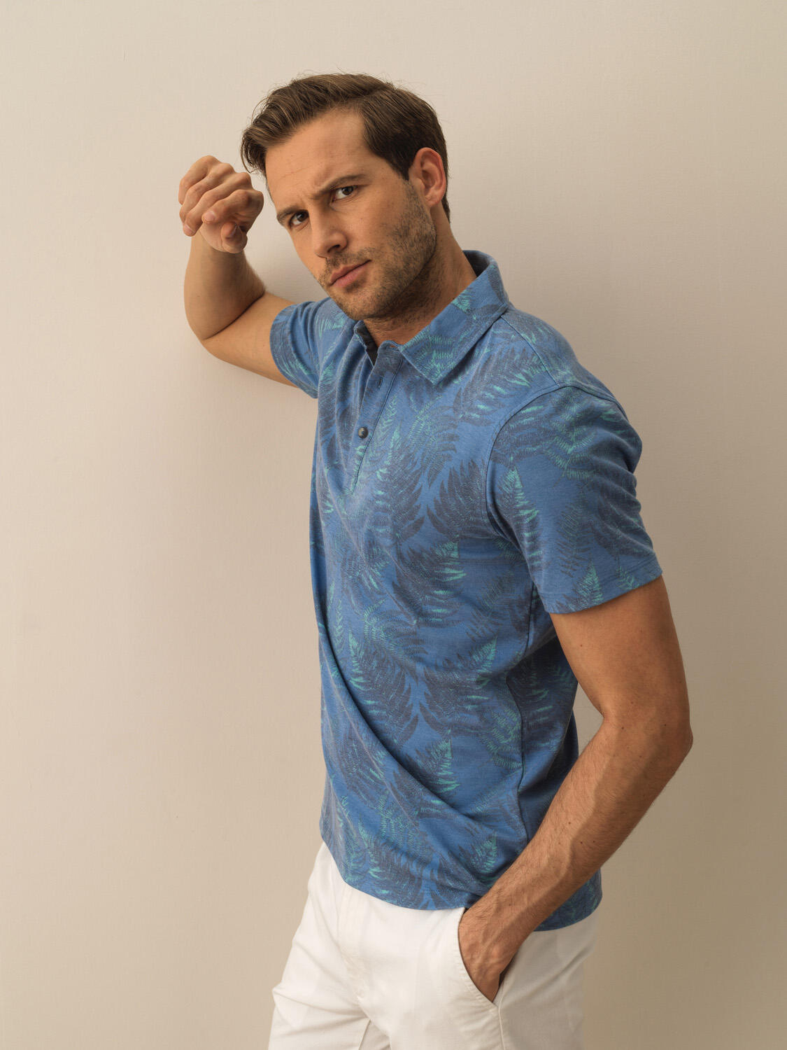 Lacivert Pamuk Dokulu Regular Fit Tişört
