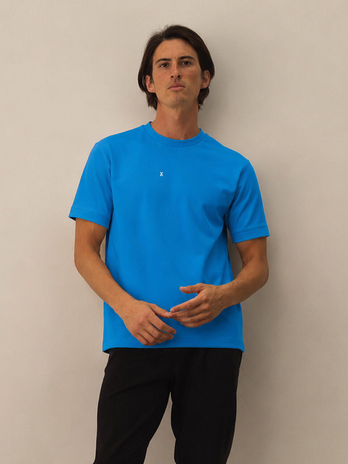 Mavi Regular Fit Bisiklet Yaka Pamuklu Tişört - 1